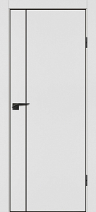 Товар Межкомнатная дверь P-21  черный молдинг PET,  кромка ABS черная c 4-х ст. Белый матовый