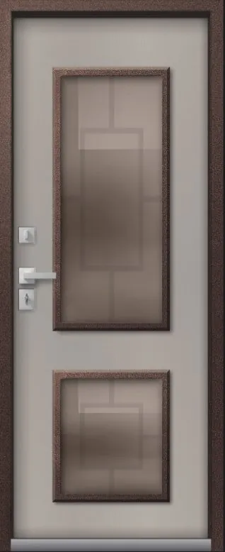 Товар Дверь Термо Premium 1 Шоколадный Муар - Кашемир Грей DIS007383