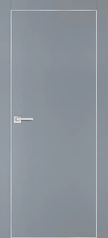 Межкомнатная дверь PX-1 AL кромка с 4-х ст. Серый матовый